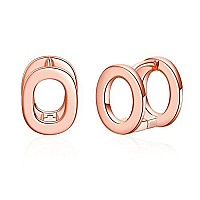 Initial Stud Earrings For Women Rose Gold Plated Letter O Earrings Valentines Day Jewelry Gifts