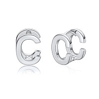 Initial Stud Earrings For Women Silver Plated Letter C Earrings Valentines Day Jewelry Gifts