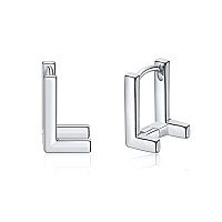 Initial Stud Earrings For Women Silver Plated Letter L Earrings Valentines Day Jewelry Gifts