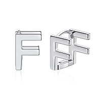 Initial Stud Earrings For Women Silver Plated Letter F Earrings Valentines Day Jewelry Gifts