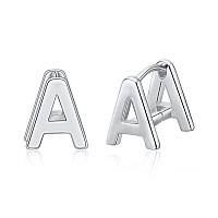 Initial Stud Earrings For Women Silver Plated Letter A Earrings Valentines Day Jewelry Gifts