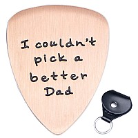 I Couldnt Pick A Better Dad Guitar Pick Stainless Steel Picks For Men Dad Giftsrose Gold