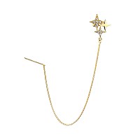 Vercret Gold Earrings Cuff For Women Cz Earrings For Girls Ear Cuff Gifts For Friendsister Daily Wearing Cartilage Star