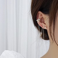 Vercret Gold Earrings Cuff For Women Cz Earrings For Girls Ear Cuff Gifts For Friendsister Daily Wearing Cartilage Star