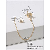 Vercret Gold Earrings Cuff For Women Cz Earrings For Girls Ear Cuff Gifts For Friendsister Daily Wearing Cartilage Star