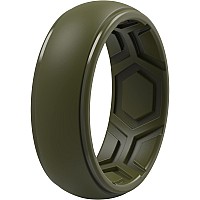 Thunderfit Silicone Rings For Men Breathable Step Edge 84Mm Width 22Mm Thick Olive Green Size 12513 222Mm