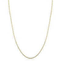 Kooljewelry Yellow Gold Over Sterling Silver Round Cable Chain Necklace 16 Mm 18 Inch