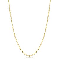 Kooljewelry Yellow Gold Over Sterling Silver Round Cable Chain Necklace 21 Mm 22 Inch