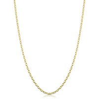 Kooljewelry Yellow Gold Over Sterling Silver Round Cable Chain Necklace 21 Mm 20 Inch