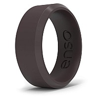 Enso Rings Bevel Classic Silicone Wedding Ring Hypoallergenic Unisex Wedding Band Comfortable Band For Active Lifestyle 8M