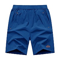 Rdruko Mens Outdoor Sports Hiking Shorts Lightwight Dry Fit Active Running Shorts With Pocketroyal Blue Us Xxl