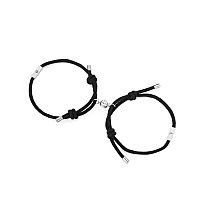 Dlihc 2Pcs Couples Bracelets For Women Men Sun And Moon Attraction Matching Bracelet Lover Gifts For Boyfriend Girlfriend Best