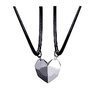 Legenstar Two Souls One Heart Pendant Necklaces For Couplewishing Stone Creative Magnet Couples Necklace Blacksilver 02