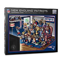 Youthefan Nfl New England Patriots Purebred Fans 500Pc Puzzle A Real Nailbiter