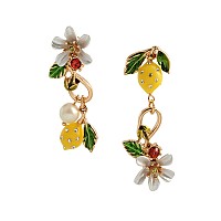 Betsey Johnson Lemon Mismatched Earrings