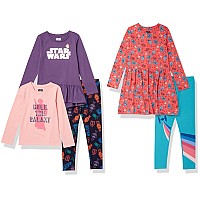 Amazon Essentials Disney Marvel Frozen Princess Girls Mixandmatch Outfit Sets Previously Spotted Zebra Purplepinkblue St