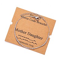 Joycuff Mother Daughter Morse Code Bracelets For Women Motivational Christmas Birthday Mothers Day Gifts For Mom Daughter Encou