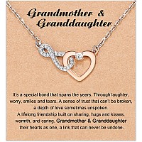 Shonyin Grandma Granddaughter Necklace Mothers Day Gifts From Granddaughter Infinity Heart Pendant Grandmother Nana Gigi Mimi Ne