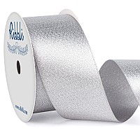 Ribbli Silver Double Faced Purl Ribbonluxury Glitter Ribbon112 Inches X 10 Yardsuse For Gift Wrappingfloral Arrangementswe