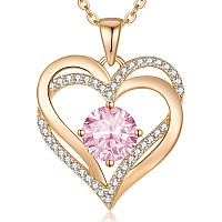 Louisa Secret Love Heart Birthstone Necklaces For Women 934 Sterling Silver Women Pendant Necklace Mothers Day Birthday Ann