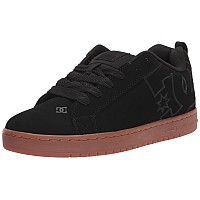 Dc Mens Court Graffik Casual Skate Shoes Blackgumblack 9