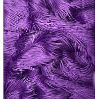 Eovea Shaggy Faux Fur Fabric Half Yard 60 X 18 Inches Diy Craft Supply Hobby Costume Decoration Purple Half Yard