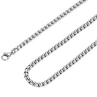 Giftall Stainless Steel Chain Necklace For Men 2Mm Square Rolo Chains Round Box Chain Necklace For Women 34 Inches Boys Mens Je