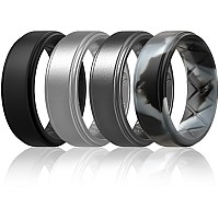 Egnaro Silicone Wedding Rings Mens Inner Arc Breathable Design Silicone Rings For Men 7 Rings 4 Rings 1 Ring Step Edge Rub