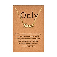 Lcherry Personalized Name Necklace 18K Real Gold Plated Made With Nora Nameplate Necklace Gifts For Women