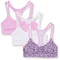 Fruit Of The Loom Girls Spaghetti Strap Sports Bra Ditsy Bloomswhitelavish Lilac 40