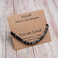 Joycuff You Are Loved Morse Code Bracelets For Women Men Mothers Day Birthday Christmas Gifts Jewelry Cord Wrap Bracelet With Bl