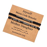 Joycuff Cord Bracelets Daughter Morse Code Bracelets For Women Men Mothers Day Birthday Christmas Gifts Jewelry Cord Wrap Bracel