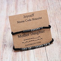 Joycuff Cord Bracelets Daughter Morse Code Bracelets For Women Men Mothers Day Birthday Christmas Gifts Jewelry Cord Wrap Bracel