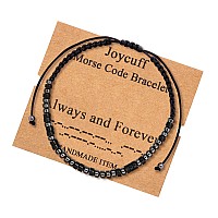 Joycuff Bead Bracelets Always And Forever Morse Code Bracelets For Women Men Mothers Day Birthday Christmas Gifts Jewelry Cord W