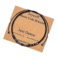 Joycuff Unique Gifts For Women Just Dance Morse Code Bracelets For Women Men Mothers Day Birthday Christmas Gifts Jewelry Cord W