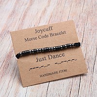 Joycuff Unique Gifts For Women Just Dance Morse Code Bracelets For Women Men Mothers Day Birthday Christmas Gifts Jewelry Cord W