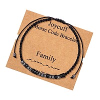 Joycuff Funny Gifts Family Morse Code Bracelets For Women Men Mothers Day Birthday Christmas Gifts Jewelry Cord Wrap Bracelet Wi