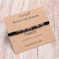 Joycuff Funny Gifts Family Morse Code Bracelets For Women Men Mothers Day Birthday Christmas Gifts Jewelry Cord Wrap Bracelet Wi