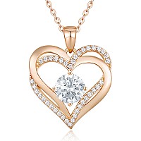 Louisa Secret Love Heart Birthstone Necklaces For Women 925 Sterling Silver Women Pendant Necklace Mother