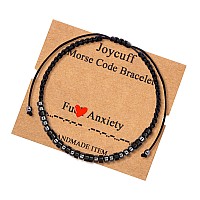 Joycuff Morse Code Bracelets For Women Men Gifts For Mom Daughter Nurse Sister Fashion Trendy Silk Wrap Bracelet Funny Inspirati