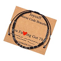 Joycuff Bracelets For Women Men Gifts For Mom Daughter Sister Fashion Trendy Silk Wrap Bracelet Funny Inspirational Motivational