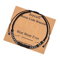 Joycuff Gifts For Mom Morse Code Bracelets For Mother Mothers Day Gifts For Mom Women Funny Fashion Silk Wrap Bracelet Inspirati