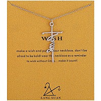 Lang Xuan Message Card Compass Pendant Necklace Friendship Starfish Good Luck Elephant Pendant Chain Necklace With Gift Card