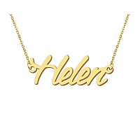 Aoloshow Helen Name Letter Necklace Dainty Name Necklace Womens Jewelry Graduation Gifts