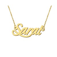 Aoloshow Sarai Initial Name Necklace Nameplate Id Necklace For Family Best Friends Graduation Gift