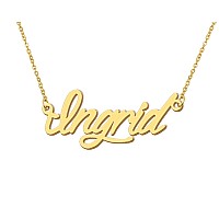 Aoloshow Ingrid Name Letters Necklace Carrie Style Name Necklace Womens Jewelry Birthday Gifts