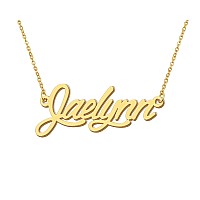 Aoloshow Jaelynn Womens Necklace Name Scripted Name Necklace For Best Friends Graduation Gifts