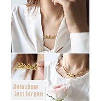 Aoloshow Jaelynn Womens Necklace Name Scripted Name Necklace For Best Friends Graduation Gifts