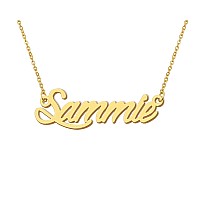 Aoloshow Sammie Name Charm Necklace Gold Mens Jewelry Gift For Daughter