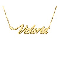 Aoloshow Victoria Mothers Name Pendant Necklace Name Script Necklace Womens Jewelry Gifts For New Mama